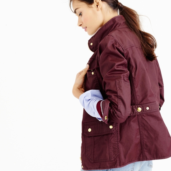 J. Crew Jackets & Blazers - J. Crew Downtown Field Jacket Purple Size Medium